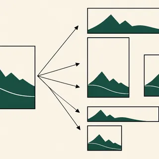 One image multiplying into several print-ready format sizes